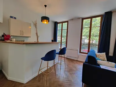 Cuisine ou kitchenette dans l'établissement Appart'HomeCity - Rouen Marne 1850
