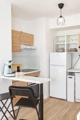 Cuisine ou kitchenette dans l'établissement Echappée belle Osnyssoise