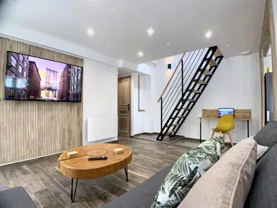 Télévision ou salle de divertissement dans l'établissement Eco-Appart'hôtel Rouen - SLT