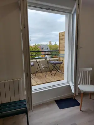 Balcon ou terrasse dans l'établissement Sur les toits de Dieppe