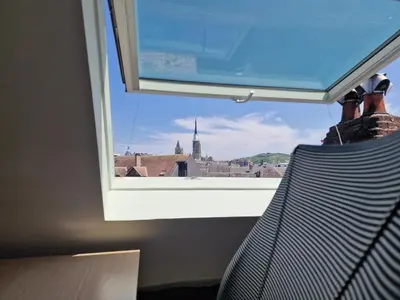 Vue générale sur la montagne ou vue sur la montagne depuis l'appartement