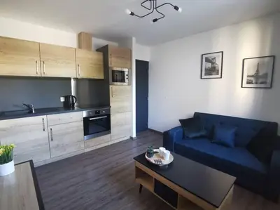 Cuisine ou kitchenette dans l'établissement Appartement centre-ville