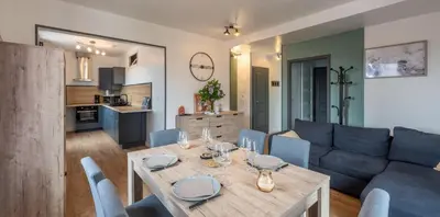 Cuisine ou kitchenette dans l'établissement Appartement rénové tout confort