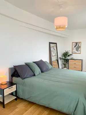 Un ou plusieurs lits dans un hébergement de l'établissement Hyper Centre, balcon, emplacement & vue incroyable, spacieux