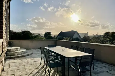Balcon ou terrasse dans l'établissement Julie beau F6 rénové terrasse parking Rouen