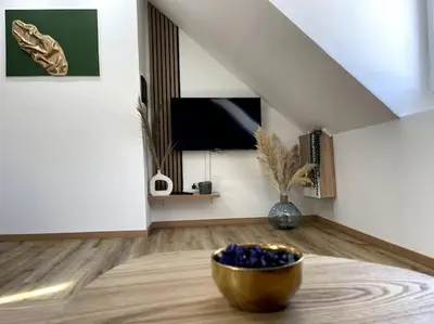 Télévision ou salle de divertissement dans l'établissement La Suite Massyl - Hypercentre & Proche Plage