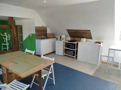 Cuisine ou kitchenette dans l'établissement Logement Familial de 40m2 Belbeuf