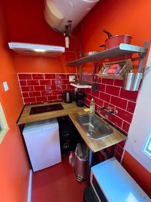 Cuisine ou kitchenette dans l'établissement Rouen galerie 112