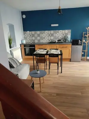 Cuisine ou kitchenette dans l'établissement Duplex cosy hyper centre