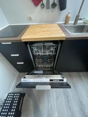 Cuisine ou kitchenette dans l'établissement Le Dortoir Daubigny