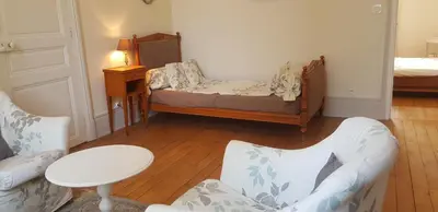 Un ou plusieurs lits dans un hébergement de l'établissement Maison Anne face to park in Vernon Giverny
