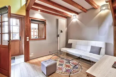 Coin salon dans l'établissement Maison de ville spacieuse et calme en plein coeur d'Amiens