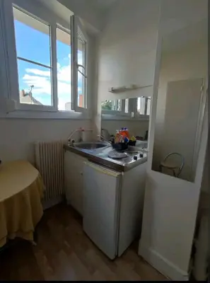 Cuisine ou kitchenette dans l'établissement Studio centre ville