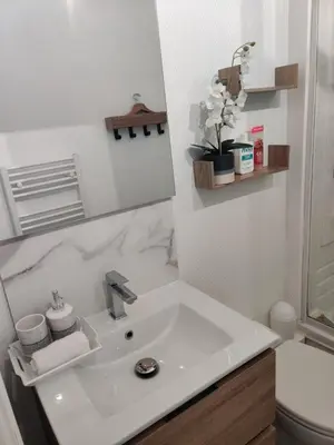 Salle de bains dans l'établissement L'Aventurine