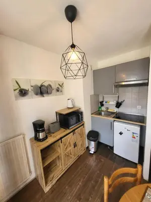 Cuisine ou kitchenette dans l'établissement Studio Élégant à Cergy avec parking