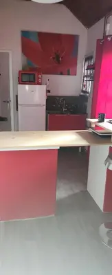Cuisine ou kitchenette dans l'établissement Le coquelicot