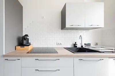 Cuisine ou kitchenette dans l'établissement Mat&Ness Appartment