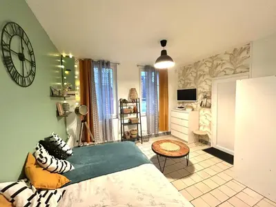 Cuisine ou kitchenette dans l'établissement Studio le nid rouennais, calme en hypercentre