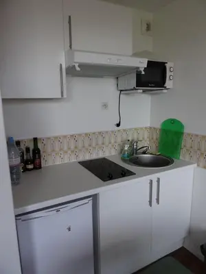 Cuisine ou kitchenette dans l'établissement Appartement Nickel et confortable