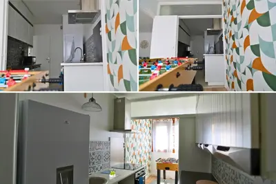 Cuisine ou kitchenette dans l'établissement Amiens Chic - Baby Foot&Élégance