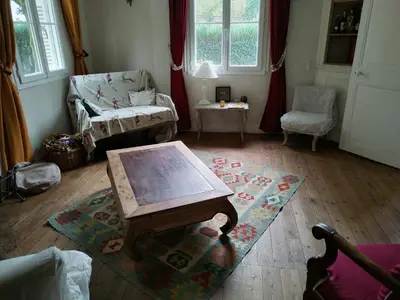Coin salon dans l'établissement Demeure XIXe Beauval-en-caux
