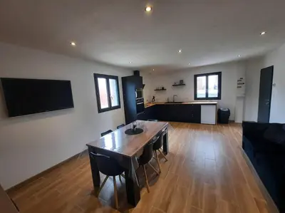Cuisine ou kitchenette dans l'établissement Appartement à la campagne