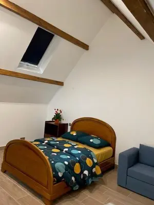 Un ou plusieurs lits dans un hébergement de l'établissement Appartement Lavande - 6 pers avec mezzanine