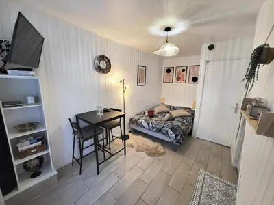 Télévision ou salle de divertissement dans l'établissement Studio cosy au cœur du quartier Saint-Pierre