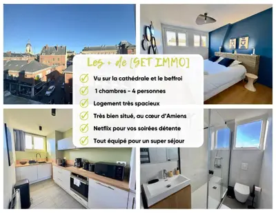 Salle de bains dans l'établissement Vue Cathédrale, Beffroi, Netflix en Hyper Centre