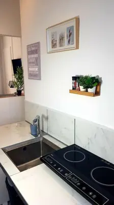 Cuisine ou kitchenette dans l'établissement Le Chat Bleu - Terrasse sur les toits - Wifi