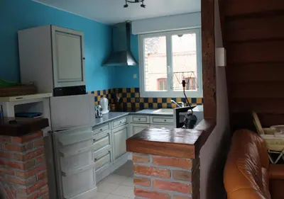Cuisine ou kitchenette dans l'établissement La Ferme de la Croix