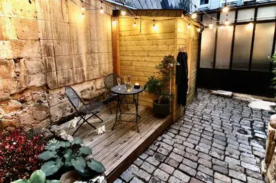 Terrasse ou espace extérieur de l'établissement Le Spa Gustave - Sauna, Jacuzzi & Terrasse à Rouen