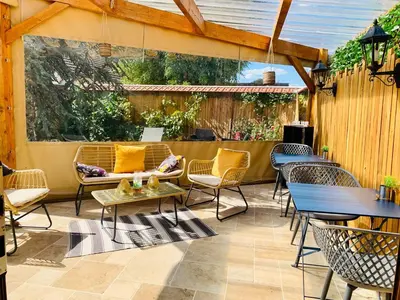 Terrasse ou espace extérieur de l'établissement Les chambres du Bonheur