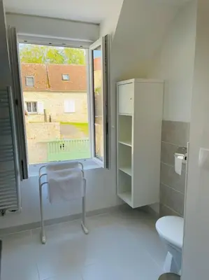 Salle de bains dans l'établissement Gîte cosy à Chambly