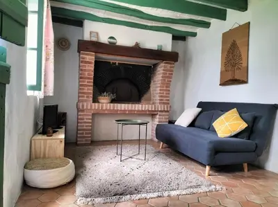 Coin salon dans l'établissement Gîte des Cornettes