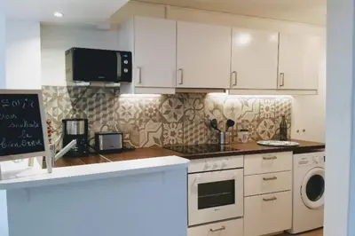 Cuisine ou kitchenette dans l'établissement Havre de Paix au Centre de Rouen