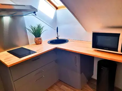 Cuisine ou kitchenette dans l'établissement Le Beau Séjour 1 - Très Elégant - Proche Aéroport