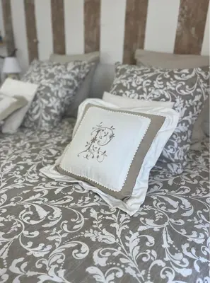 Un ou plusieurs lits dans un hébergement de l'établissement Chambres à la maison Hermitage