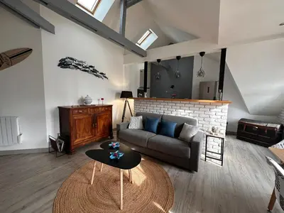 Coin salon dans l'établissement Les toits d'Albatre