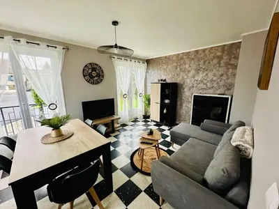 Coin salon dans l'établissement Gîte 