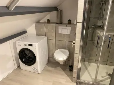 Salle de bains dans l'établissement La Rivière de L'Andelle