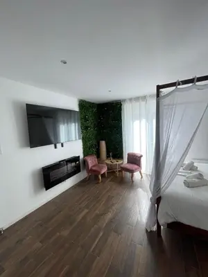 Télévision ou salle de divertissement dans l'établissement La Suite Bali Jacuzzi,Sauna,Netflix,Disney