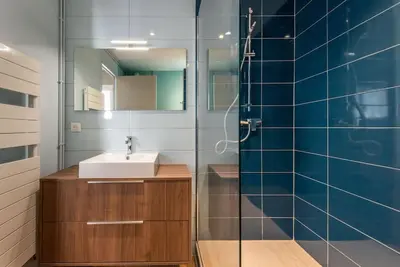 Salle de bains dans l'établissement Chez Magali