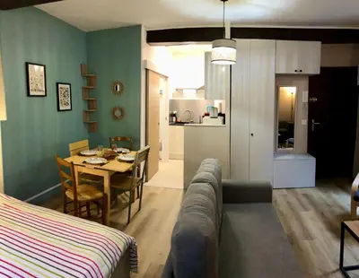 Cuisine ou kitchenette dans l'établissement L'Horizon Dieppois- Port et Plage - Proxy Gare