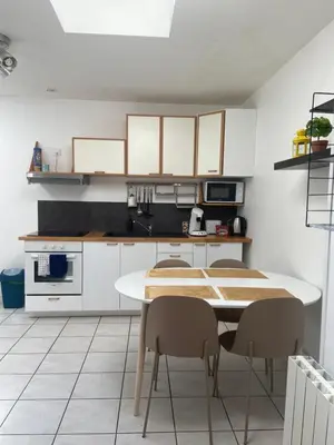 Cuisine ou kitchenette dans l'établissement Bienvenue au parc St Pierre
