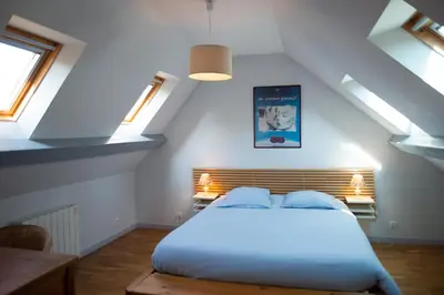 Un ou plusieurs lits dans un hébergement de l'établissement La Ferme du Mesnil - Maison familiale