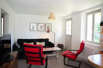 Coin salon dans l'établissement La Ferme du Mesnil - Maison familiale