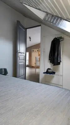 Un ou plusieurs lits dans un hébergement de l'établissement Jolie maison de campagne - Morisel