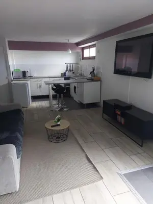 Cuisine ou kitchenette dans l'établissement Studio loué entier proche de Paris