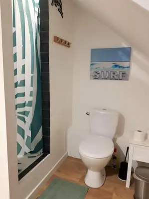 Salle de bains dans l'établissement Le Sable d'Or - charme - détente